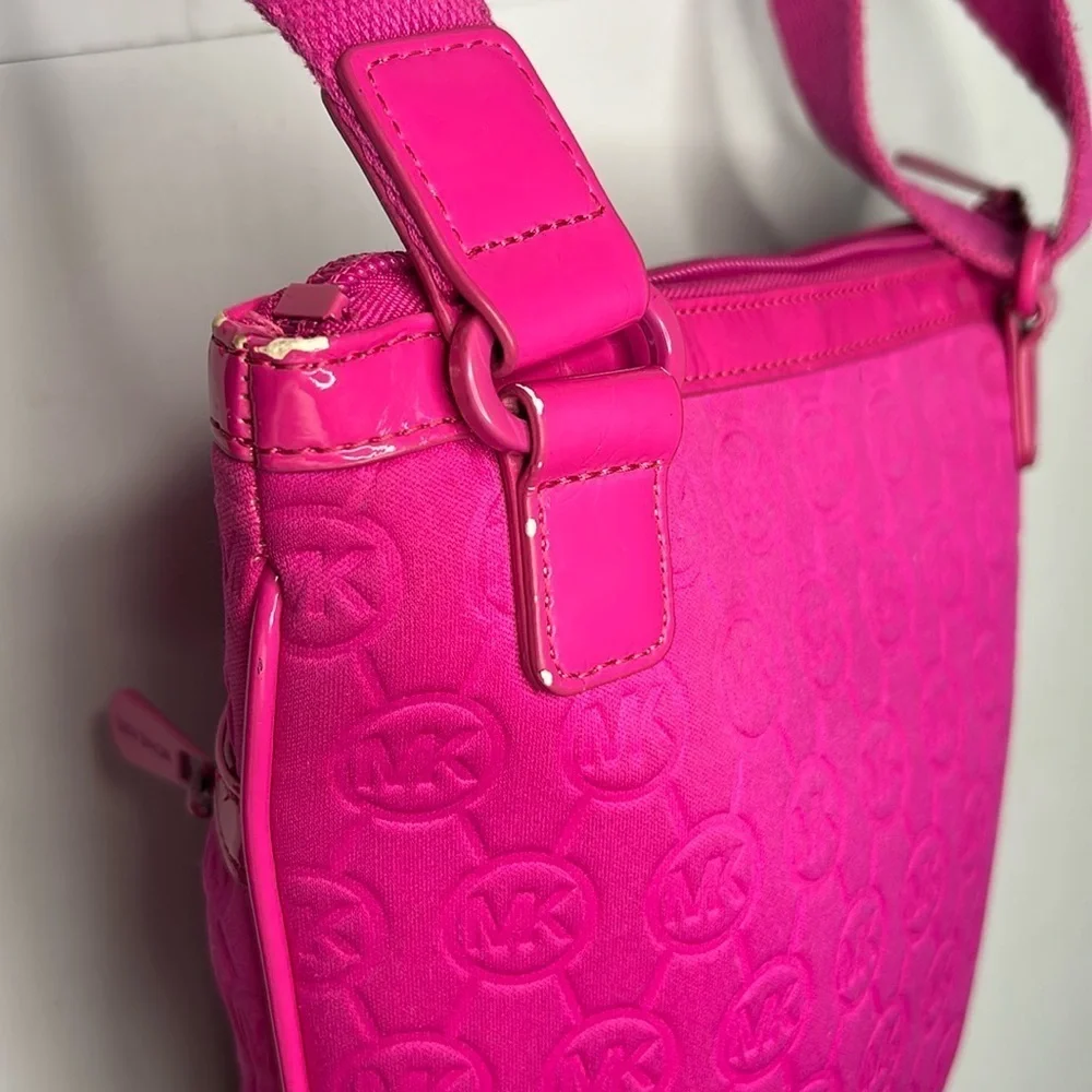 Michael Kors Fuschia Pink Adjustable Straps Shoulder Bag